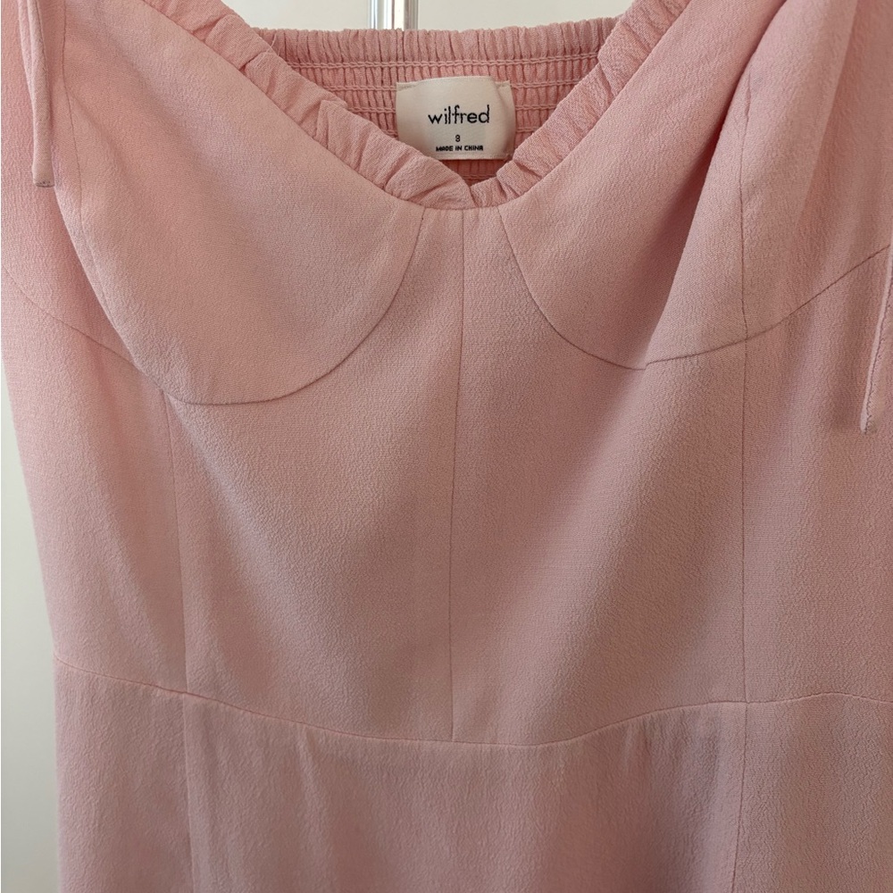 🌸 Wilfred Fable Dress | Pink Crepe | Size 8 | | SOLD OUT In Stores - Picture 11 of 14